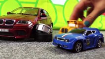 Kids Toy Construction: SUPERHEROES AUDI Car CRASH Demo (детский автомобиль) Cartoons for