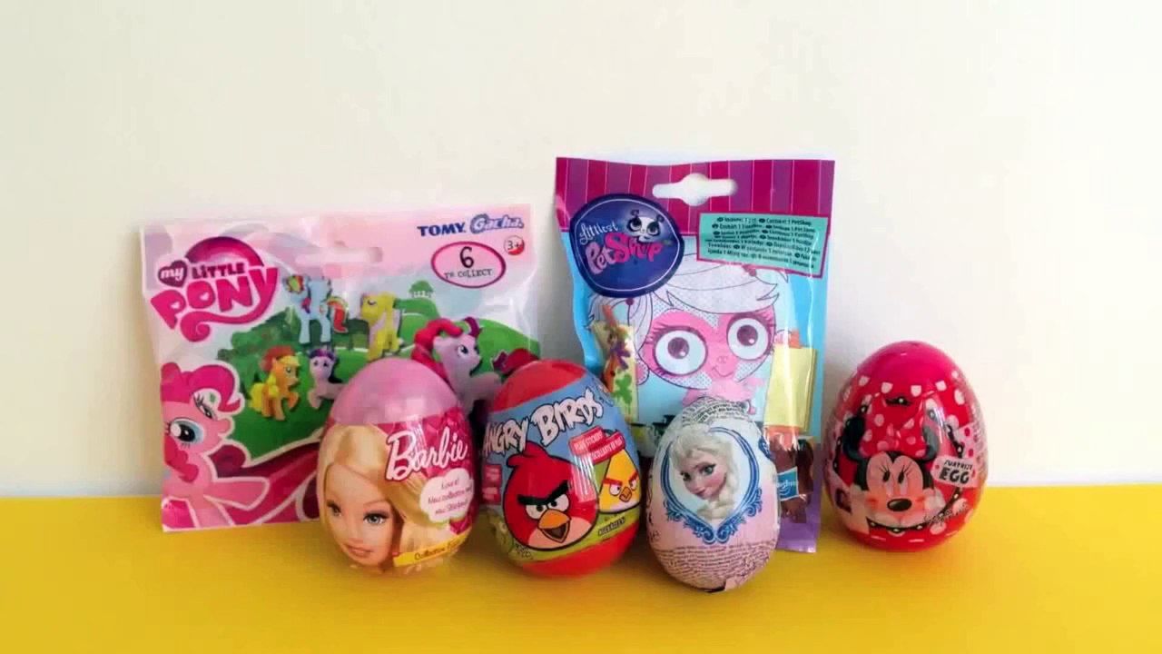 Littlest Pet Shop My Little Pony Minnie Mouse Gefrorene Angry Birds Barbie Überraschung Ei