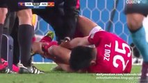 Zou Zheng Horror Broke His Leg - Barcelona vs. Guangzhou 17.12.2015