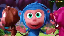 Five Little Monkeys Jumping On The Bed 3D - 3D Kids Rhymes - Nursery Rhymes For Children