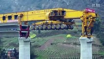 A bridge construction vehicle manufactured in China