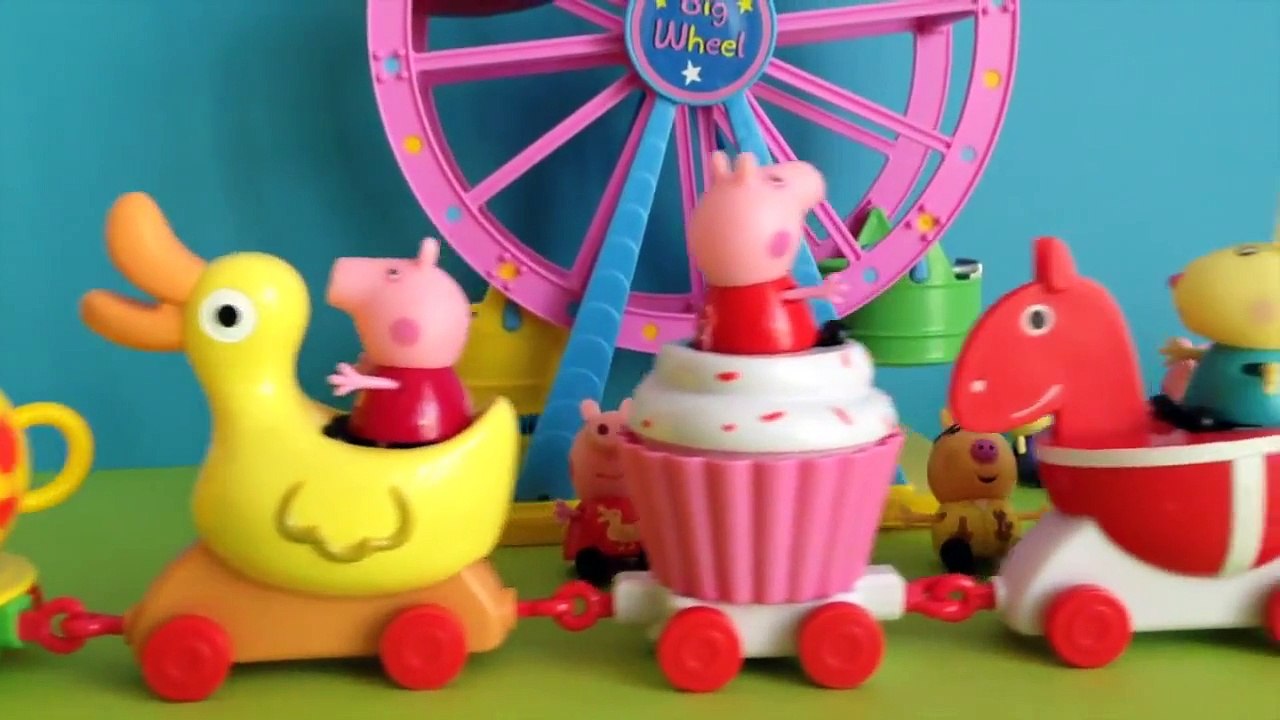 Peppa Wutz Riesenrad und Eisenbahn Episode mit großen Spielzeug-Sammlung