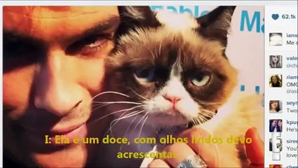 Ian Somerhalder fala sobre a gata mal humorada