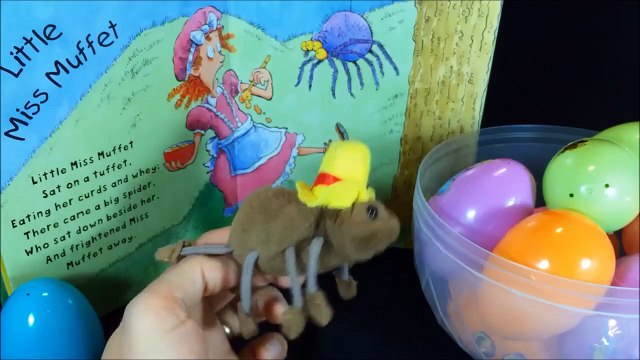 comptine en anglais Little Miss Muffet | Nursery Rhymes | Surprise eggs toys | Kienderliedje | Rymowanka eggs rhymes
