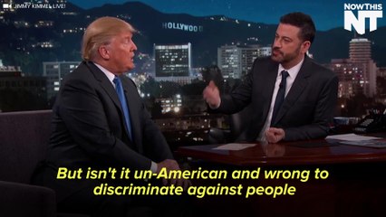 Trump Visits Kimmel And Gets Grilled About Muslim Ban