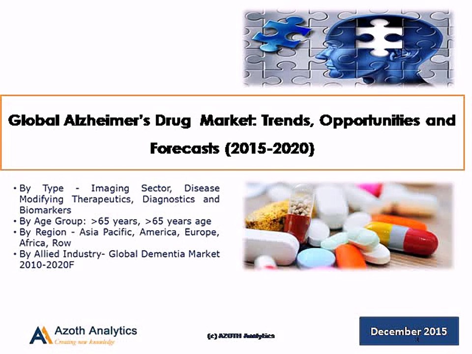 Global Alzheimer’s Drug Market: Trends, Opportunities and Forecasts (2015-2020) - New Report by Azoth Analytics