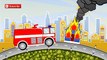 Fire Truck cartoon - monster truck - fire trucks for children - Ambulance Fire Police cart