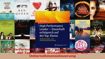 Lesen  High Performance Leader  Dauerhaft erfolgreich auf der TopEbene Wirksame Selbst und Ebook Frei