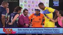 Enfrentamiento de Frickson Erazo y sus amigos vs. el equipo de 100XCiento Fútbol