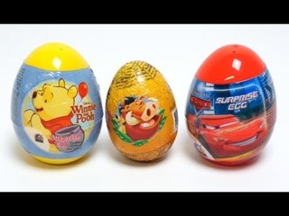 Winnie the Pooh, Disney Cars & Pubma  - The Lion King Surprise Egg