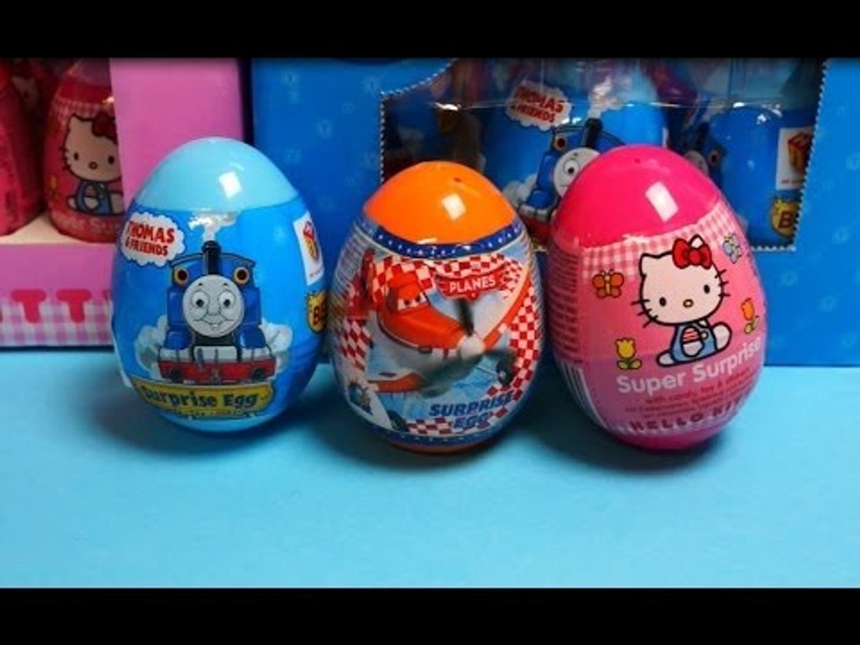 3 HUEVOS SORPRESA, HELLO KITTY, THOMAS AND FRIEND, COLECCIÓN 2014  KINDER SURPRISE