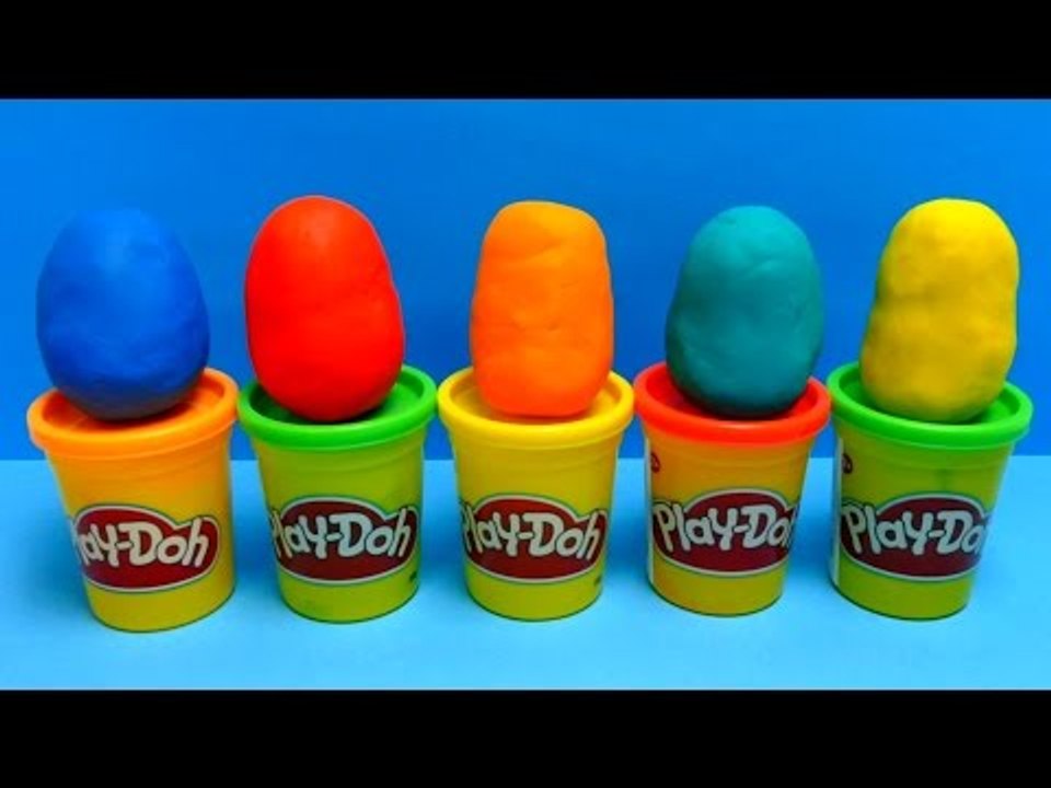 5 Play-Doh Surprise Eggs With Toys Unboxing
