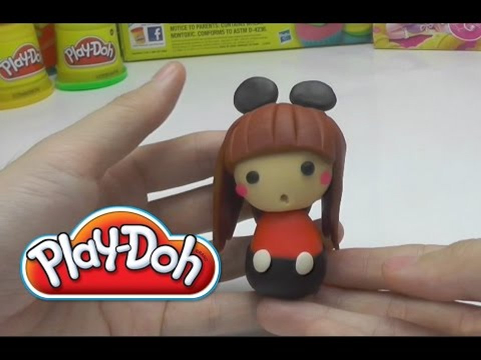 Play-Doh Cute Mickey Girl -  How to Do DIY - Play with Clay