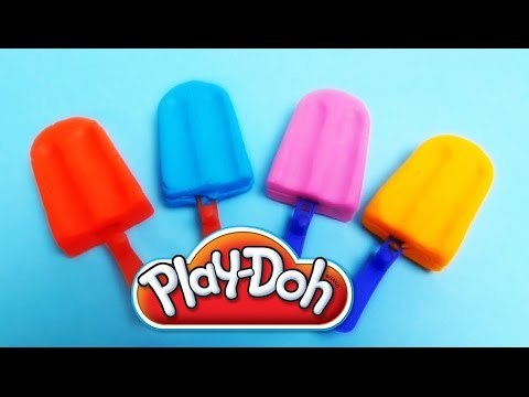 Play-Doh Ice Cream Popsicle Surprise Eggs Monsters, SpongeBob & Hello Kitty