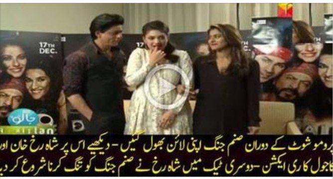 What Happened On Behind The Scene Of Sanam Jung Dilwale Promo -> Sanam Jung -> Shahrukh Khan -> Kajol