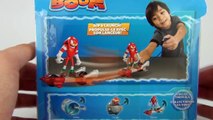 Sonic Boom Knuckles Ripcord Board vs Spongebob Playset Toy Review Unboxing