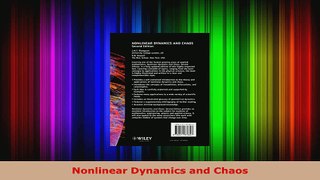 Read  Nonlinear Dynamics and Chaos EBooks Online