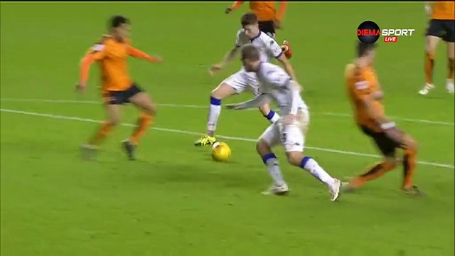 1-1 Sam Byram Goal England Championship - 17.12.2015, Wolverhampton 1-1 Leeds United