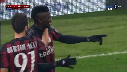 M'Baye Niang Goal - Sampdoria 0-1 AC Milan - 17-12-2015 Coppa Italia