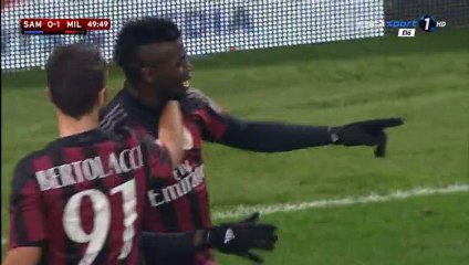 M'Baye Niang Goal - Sampdoria 0-1 AC Milan - 17-12-2015 Coppa Italia