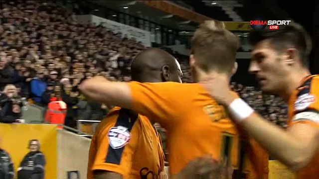 1-0 Benik Afobe Goal England Championship - 17.12.2015, Wolverhampton 1-0 Leeds United