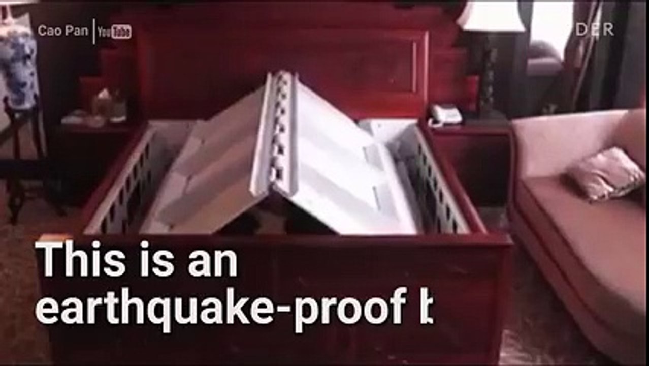 This earthquake-proof bed is the stuff of nightmares.