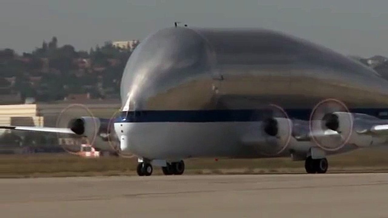 STRANGE LOOKING us air force Super Guppy Transport Aircraft
