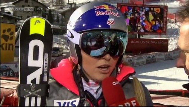 Lindsey Vonn Interview DH of SC Val d'Isere