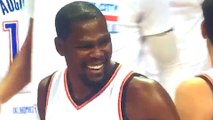 Kevin Durant Can’t Stop Laughing After Enes Kanter’s Full Court Shot Attempt