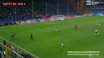 Carlos Bacca 0:2 Skills & Goal | Sampdoria v. AC Milan Coppa Italia 17.12.2015 HD