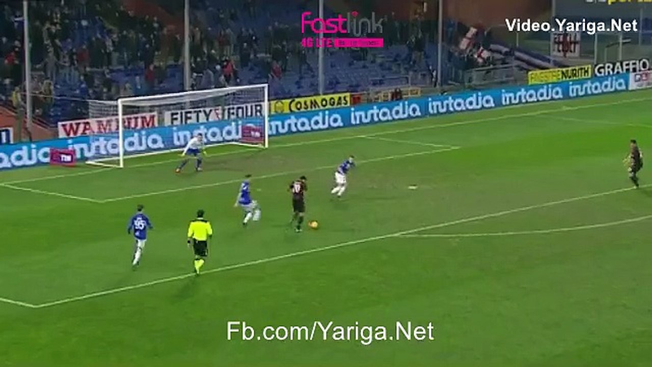 Sampdoria 0 - 2   AC Milan Carlos Bacca