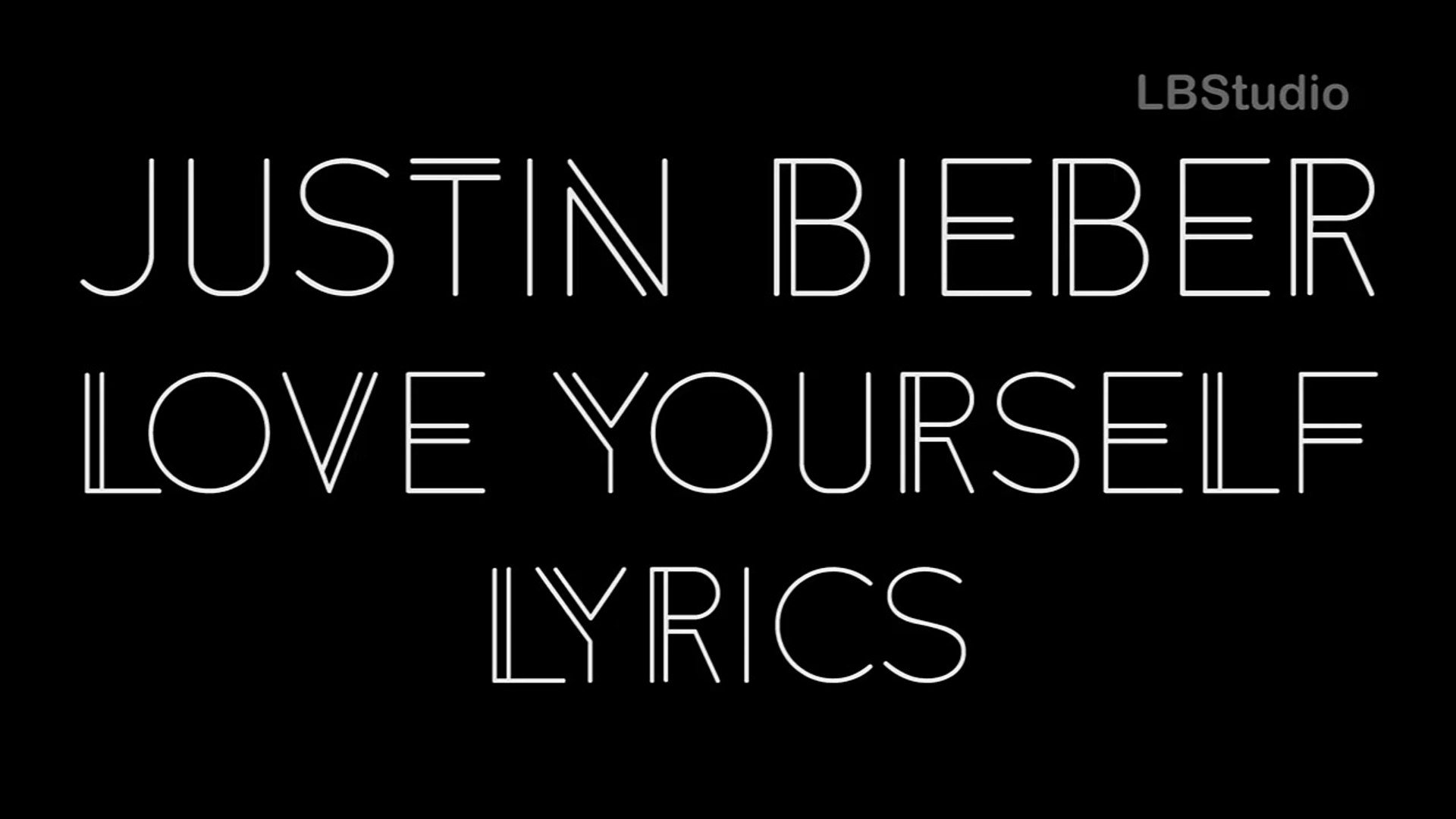 Justin Bieber Love Yourself Lyrics On Screen Hd Cover