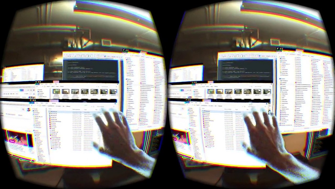 Bureau d'ordinateur en réalité augmentée