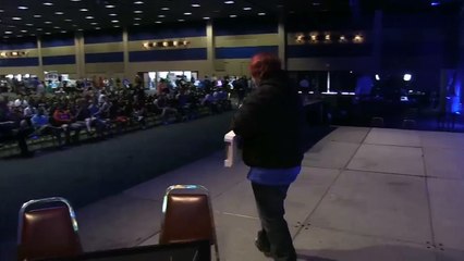Fat Guy at Evo Championship Series Tries to Walk Off-Stage
