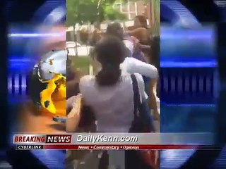 Todays brawl: Man throws down girls during Brooklyn brawl