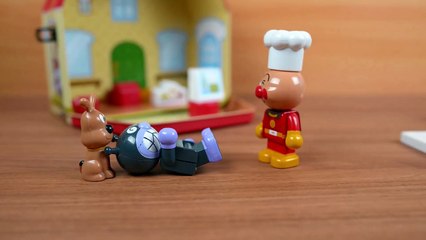 アンパンマンおもちゃアニメ 掃除機君とバイキンマン Stop Motion