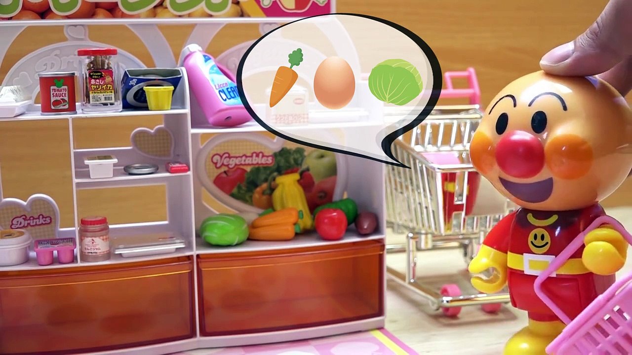 호빵맨 애니메이션【アンパンマンアニメ】とリカちゃんフードマーケット Food Market
