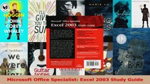 Microsoft Office Specialist Excel 2003 Study Guide PDF