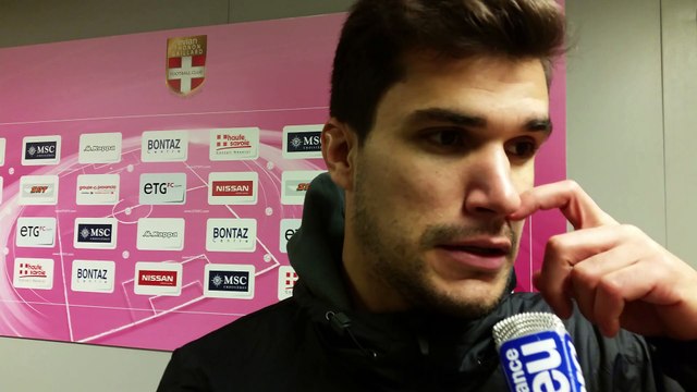 Réaction de Loïc Puyo après la victoire de l'AS Nancy Lorraine contre Evian-Thonon-Gaillard (1-0)