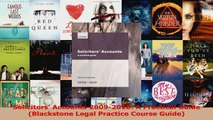 PDF Download  Solicitors Accounts 20092010 A Practical Guide Blackstone Legal Practice Course Guide Download Full Ebook