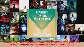 Read  Usability Testing and Research Part of the Allyn  Bacon Series in Technical Ebook Free