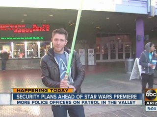 Theaters step up security for Star Wars premiere