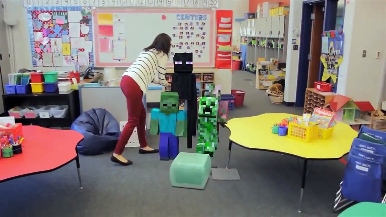 Monster School in Real Life First Day Minecraft Animation (Ep1)