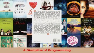 Read  A Discipline of Programming Ebook Online