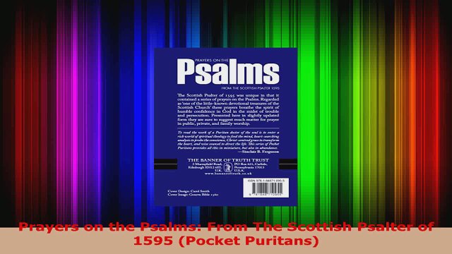 Download Prayers on the Psalms From The Scottish Psalter of 1595 Pocket Puritans PDF Online