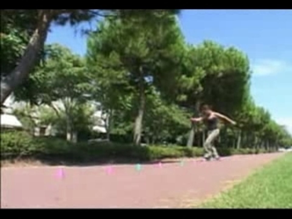 Girl on rollerblade