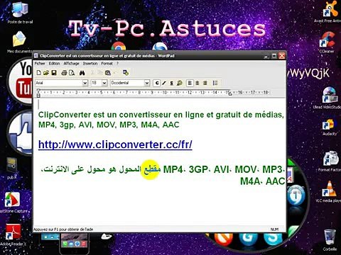 ClipConverter est un convertisseur en ligne et gratuit de médias MP4 3gp AVI MOV MP3 M4A AAC