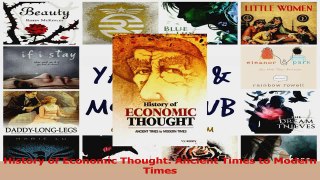 PDF Download  History of Economic Thought Ancient Times to Modern Times Download Online