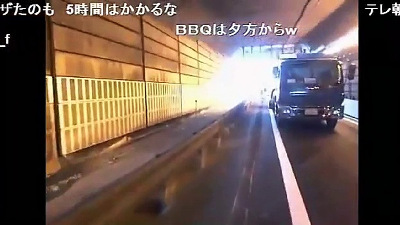2015年11月21日 ニコ生 NER 東京外環自動車道大泉JCT付近支柱とクレーンが倒れる大事故に遭遇する神回の続きノーカット版（ドライブレコーダー風映像）