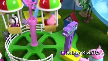 play-doh Peppa Pig Deluxe Balloon Ride PlaySet Toy! Fun Park George Hammer by HobbyKidsTV Daddy